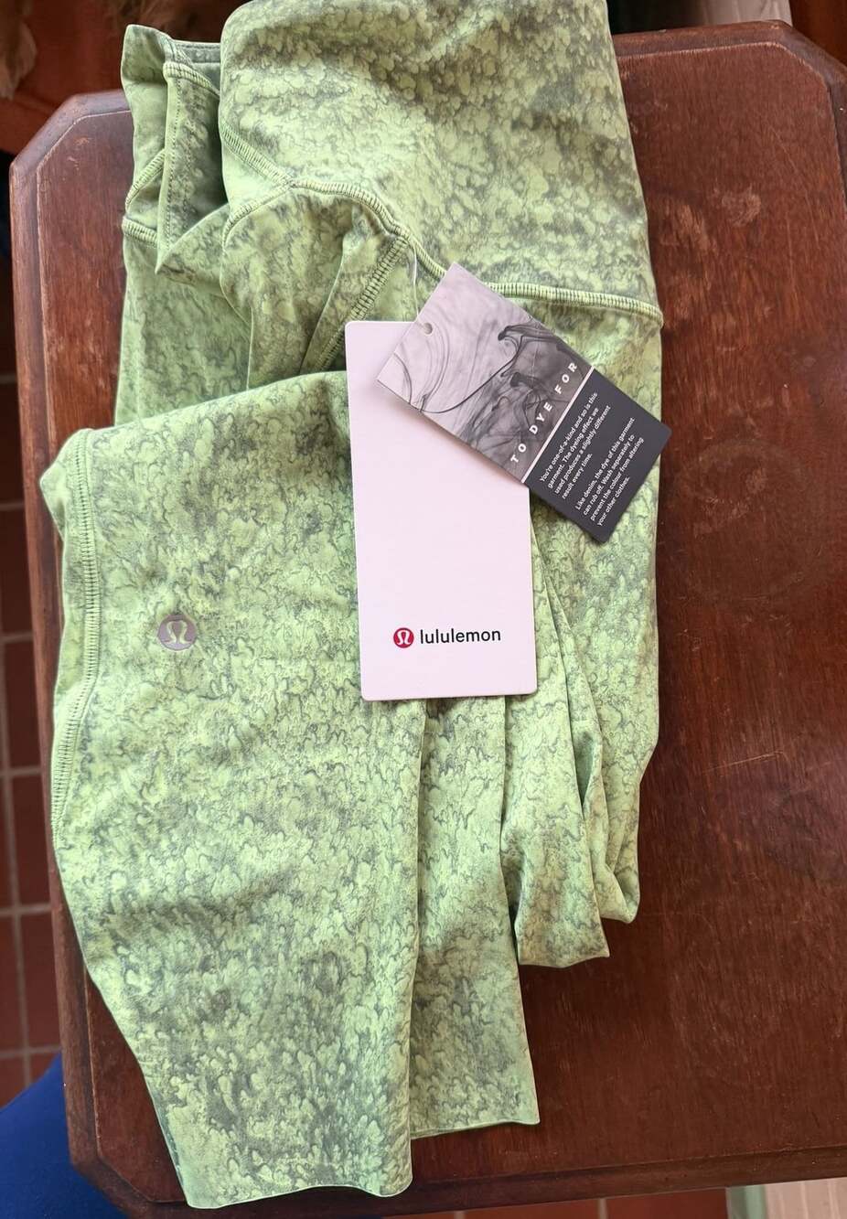 Lululemon Base Pace HR Tight 25" Wash Size 6 Green Nulux Leggings New